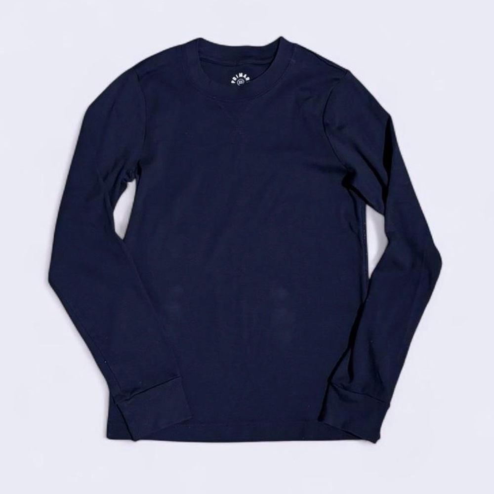 Primary Women’s XS Crewneck Tee Navy Blue 100% Organic Cotton Long Sleeve Adult